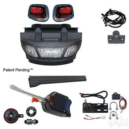 Picture of Basic Street Legal LED Light Bar Bumper Kit with Brake Switch for E-Z-Go TXT 2014-Up