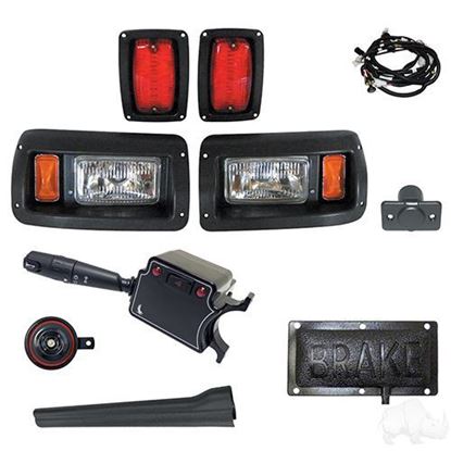 Picture of Deluxe Street Legal Halogen Adjustable Light Kit with Pedal Mount Brake Switch, Club Car DS 1993-Present