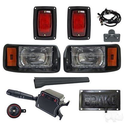 Picture of Deluxe Street Legal Halogen Factory Light Kit with Pedal Mount Brake Switch, Club Car DS 1993-Present