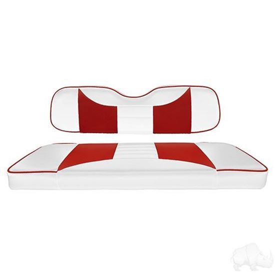 Picture of Seat Kit, Rear Flip, Steel, Rally White/Red Cushions, Rhino 300 Series fits Club Car DS