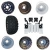 Picture of E-Z-Go TXT Electric 01.5-Up/Gas 01.5-08.5 6" Spindle Lift Kit, 22x11-10 All Terrain Tires, and Steel Wheels - Choose Your Wheel