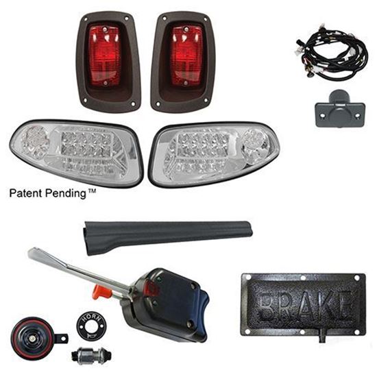 Picture of Basic Street Legal LED Factory Light Kit with Pedal Mount for E-Z-Go RXV 2016-Up