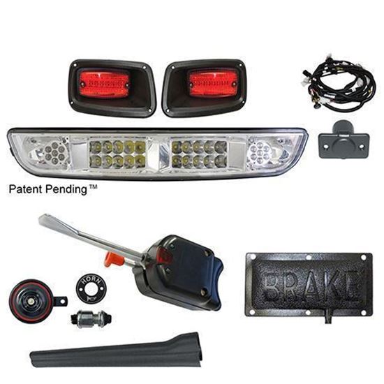 Picture of Basic Street Legal LED Light Bar Kit with Pedal Mount Brake Switch for E-Z-Go Medalist/TXT 1994.5-2013