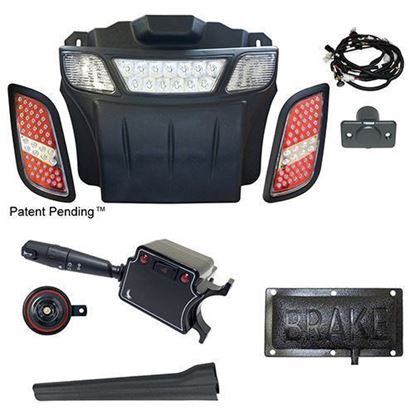 Picture of Deluxe Street Legal LED Light Bar Bumper Kit for E-Z-Go RXV 2008-2015