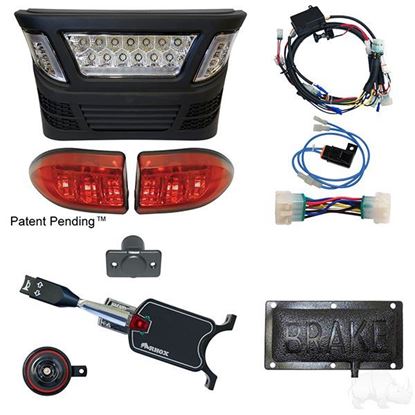 Picture of Standard Street Legal Multi-Color LED Light Bar Kit and Pedal Mount Brake Switch Club Car Precedent Electric 2004-2008.5