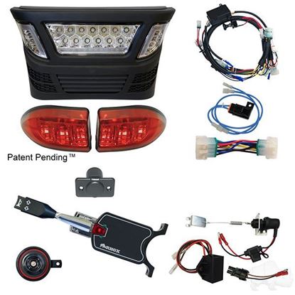 Picture of Standard Street Legal Multi-Color LED Light Bar Kit and Linkage Activated Brake Switch Club Car Precedent Electric 2004-2008.5