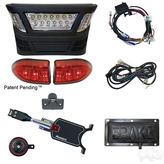 Picture of Standard Street Legal Multi-Color LED Light Bar Kit and Pedal Mount Brake Switch Club Car Precedent Electric 2008.5-Newer